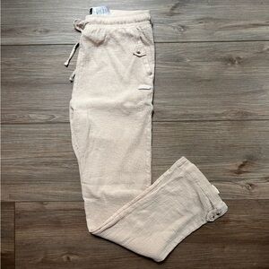 SOLD Lightweight Linen Sheer Pants in Light Beige (Medium)